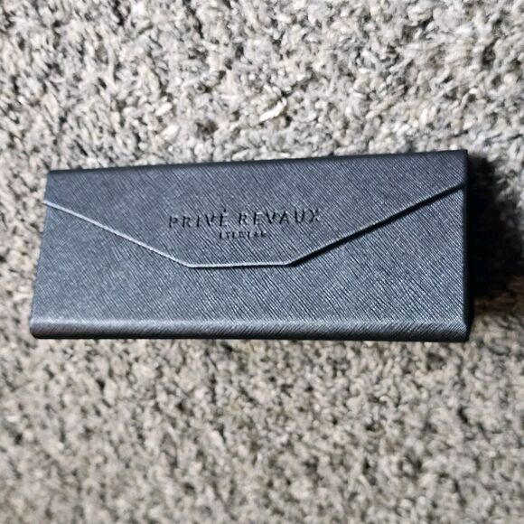 Prive Revaux Sunglasses Case Hard & Foldable/Collapsible & Cleaning Cloth Black - Picture 3 of 7